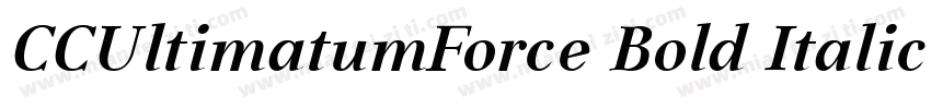 CCUltimatumForce Bold Italic字体转换